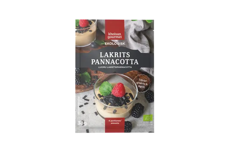 Luomu Lakritsi Panna Cotta