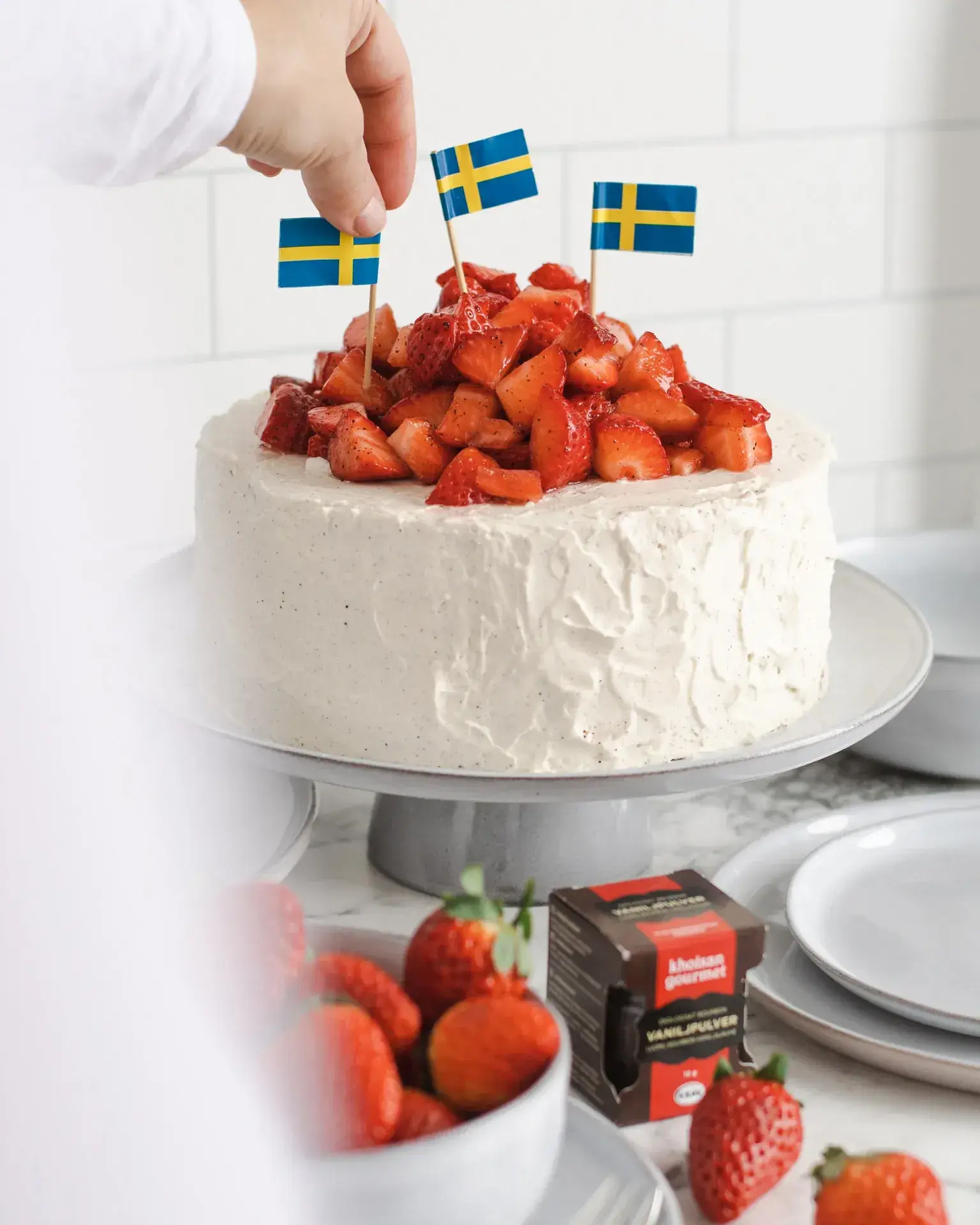 Mansikkakakku vaniljalla